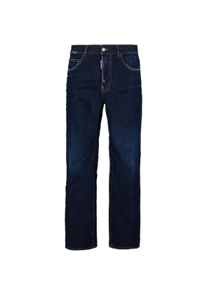 DSQUARED2 distressed logo-tag jeans - Blue