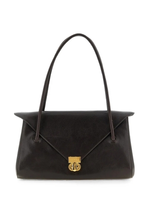 Marni East West leather shoulder bag - Brown