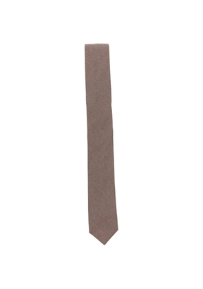 Eleventy brushed-finish tie - Brown