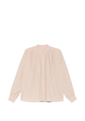 Yves Salomon pleated silk crepe shirt - Neutrals