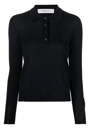 Golden Goose wool polo shirt - Blue