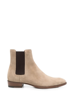 Saint Laurent suede Chelsea boots - Neutrals