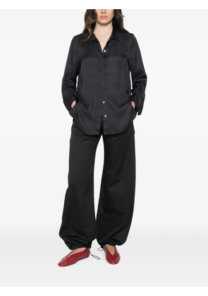 Marella checked long-sleeve shirt - Black