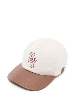 Eleventy logo-embroidered cap - Neutrals