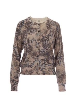 LIU JO printed knit cardigan - Neutrals