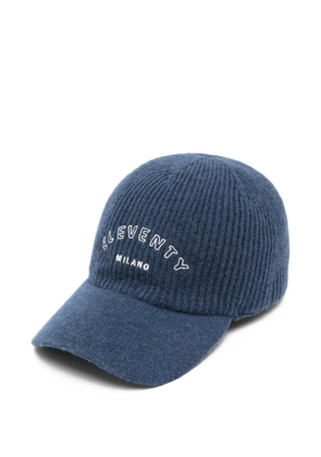 Eleventy ribbed embroidered cap - Blue