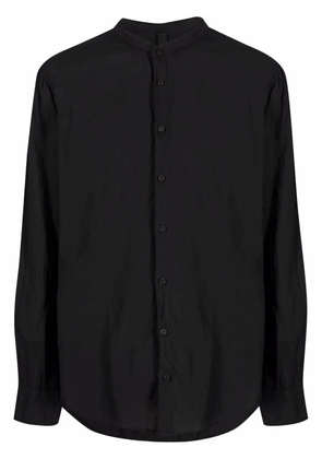 Poème Bohémien collarless cotton shirt - Black