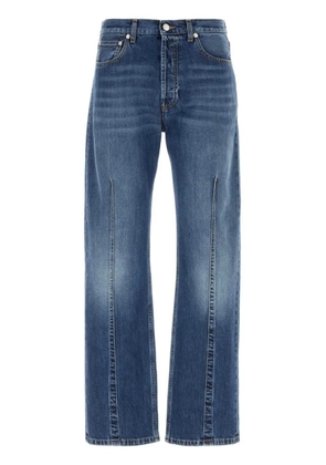 Alexander McQueen dart-detail straight-leg jeans - Blue