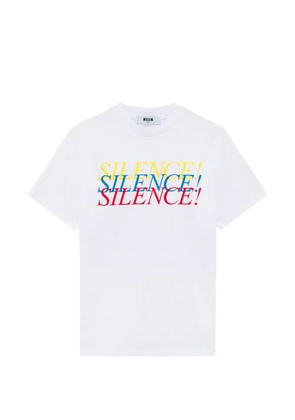 MSGM slogan-print T-shirt - White