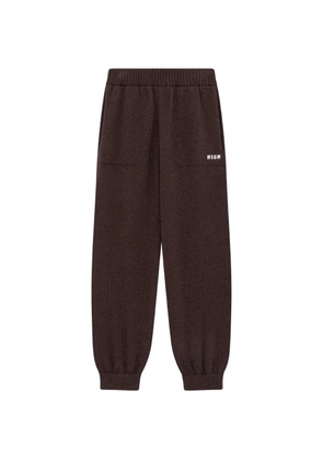 MSGM logo-print track pants - Brown