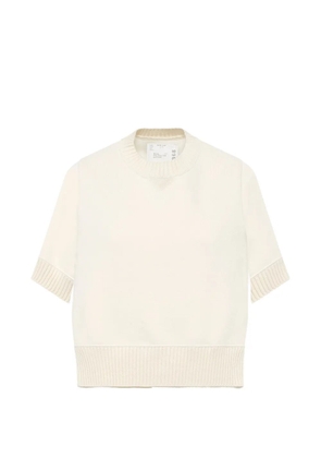 sacai short-sleeve blouse - Neutrals