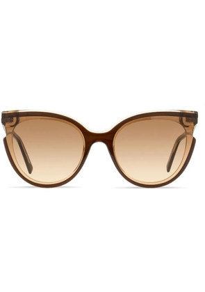 MCM 706S cat-eye-frame logo-engraved sunglasses - Brown