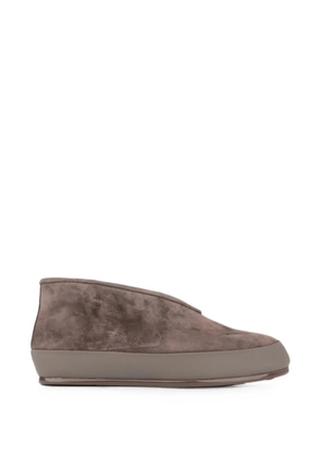 LINDA BAUMANN suede slip-on sneakers - Brown