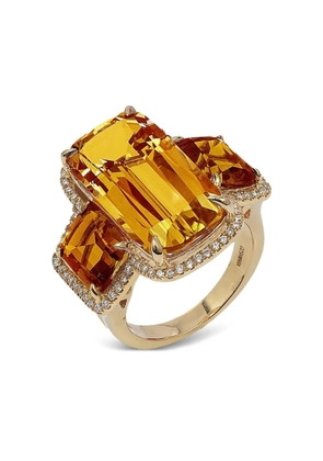 Goshwara 18K yellow gold Gossip citrine diamond ring