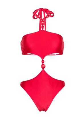 Cult Gaia Caitriona beaded swimsuit - Red
