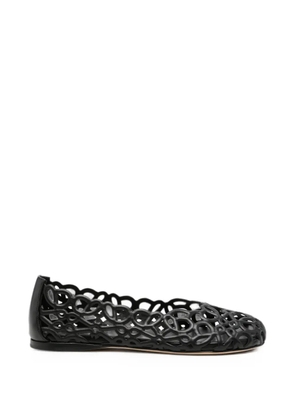 LOEWE Anagram cut-out ballet flats - Black
