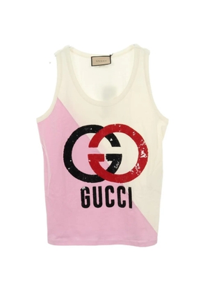 Gucci Pre-Owned 2020s Interlocking G sequin tank top - White