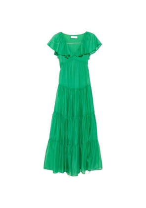 kaos ruffled tiered maxi dress - Green