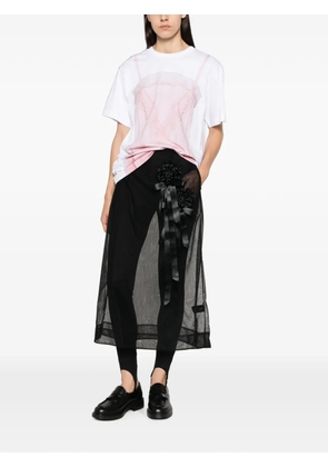 Simone Rocha ribbon rosette ripple skirt - Black