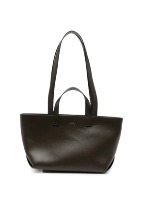 A.P.C. small Drummer logo-print tote bag - Brown