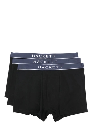 Hackett London logo-waistband cotton briefs (pack of three) - Black
