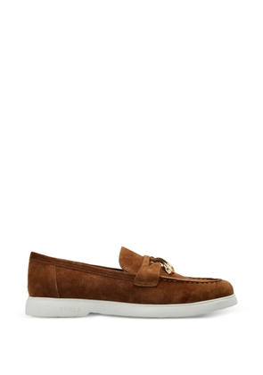 Furla Goccia suede loafers - Brown