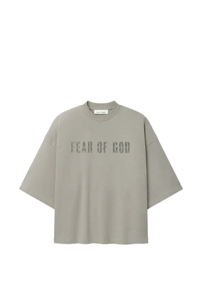 FEAR OF GOD ESSENTIALS logo-print drop-shoulder T-shirt - Grey