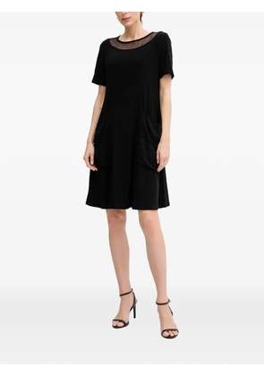 Joseph Ribkoff mesh-panel pocket mini dress - Black