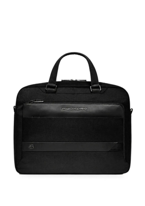PIQUADRO 14-inch logo-plaque laptop bag - Black