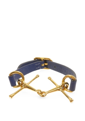 Hermès Pre-Owned Mors lambskin leather bracelet - Gold