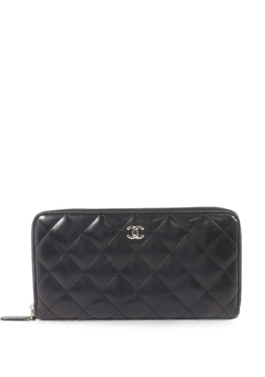 CHANEL Pre-Owned CC diamond-quilted wallet - Black