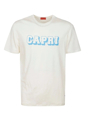 Isaia lettering-print T-shirt - White