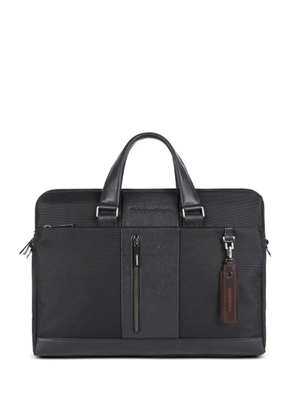 PIQUADRO logo-embossed panelled laptop bag - Black