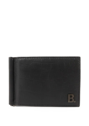 Balenciaga Pre-Owned croc-effect bifold wallet - Black