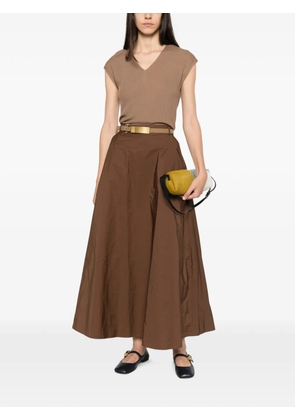 'S Max Mara ribbed V-neck top - Brown