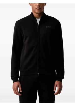 Ea7 Emporio Armani logo-print zip-up tracksuit - Black