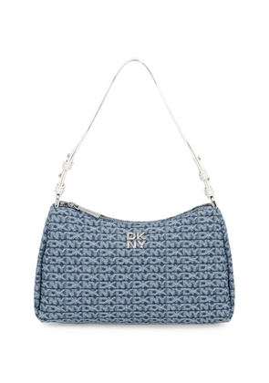 DKNY monogram-logo denim tote bag - Blue