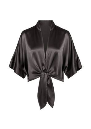 The Sei tie-front dolman-sleeve blouse - Black