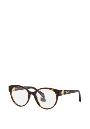 Chopard tortoiseshell-effect oval-frame glasses - Brown