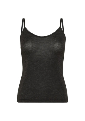 MOMONÌ Airelle lurex-jersey top - Black
