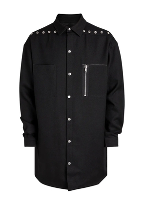 Rick Owens studded zip-detail shirt - Black
