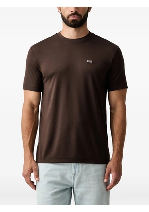 Ea7 Emporio Armani logo-plaque T-shirt - Brown