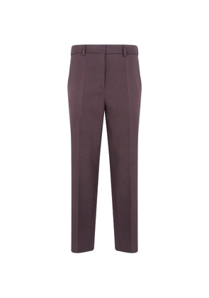 DRHOPE wide-leg pressed-crease trousers - Purple