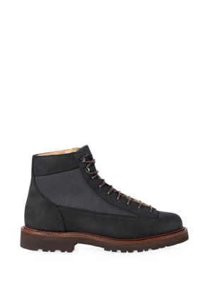 Brunello Cucinelli suede and techno fabric urban outdoor boots - Blue