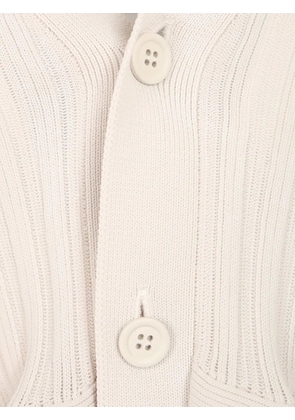 CFCL Pottery peplum-hem cardigan - Neutrals