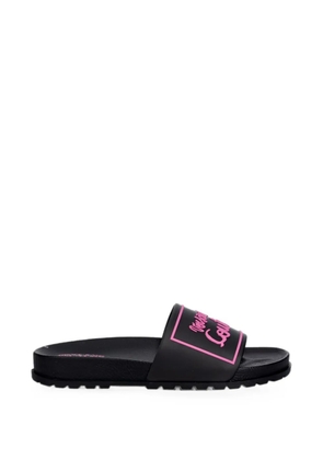 Versace Jeans Couture logo-print slides - Black