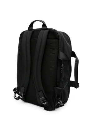 Emporio Armani logo-plaque multi-way backpack - Black