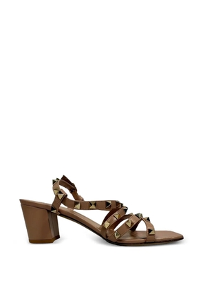 Valentino Garavani Pre-Owned Rockstud ankle-strap sandals - Brown