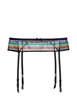 Fleur Du Mal Taste Le Rainbow garter belt - Black