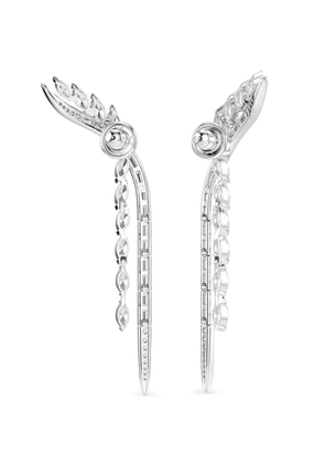 Swarovski crystal-embellished drop earrings - Silver